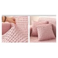 Miniatyrbild 2 av 5: Stretch Soffaöverdrag Skyddande 3D Bubbelgalleröverdrag Snyggt Högstretch Soffaöverdrag Hållbart Soffaöverdrag Möbelskydd 4-Sits 235- 300cm Rosa