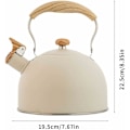 Miniatyrbillede 2 af 5: Fløjtende Kedel, 2,5L Fløjtende Kedel Induktion Gas Kedel Rustfrit Stål Kedel Fløjtende Tekande Kedel til Induktion Gas Kogeplader, Nem at Rengøre