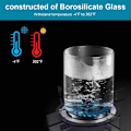 Miniatyrbild 3 av 5: Glasförvaringsburk med bambulock för lufttät förvaring, 450 ml - 3-pack
