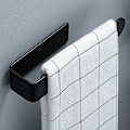 Miniatyrbillede 1 af 5: Sort håndklædeholder til badeværelset, håndklædeholder uden boring SUS304 køkken viskestykkeholder