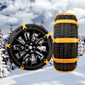 Miniatyrbild 1 av 5: 10 st Snöstrumpor för Bil 185-225 mm, Gula Snökedjor, Halksäkra Justerbara Nödbromsvajrar Bil Däckkedja, Universal Passform Bilar SUV Lastbilar