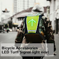Miniatyrbillede 3 af 5: LED Blinklyspose, LED Blinklysvest, Genopladelig Reflekspose med Retningsindikator