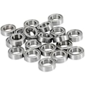 Miniatyrbillede 1 af 5: 20 stk. MR106-ZZ lejer 6X10X3Mm forsmurte metalkuglelejer med fedtkuglelejer