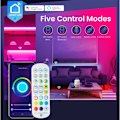 Miniatyrbillede 2 af 5: 24-Tasters IR Fjernbetjening og Hvid IR Bluetooth Controller til RGB LED Strip 5050 SMD Båndlys