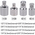 Miniatyrbilde 2 av 5: 4 stk. pipenøkkeladapter pipenøkkeladapter 1/2 til 3/8-3/8 til 1/2-1/4 til 3/8-3/8 til 1/4 pipenøkkelreduksjon for piper og bits