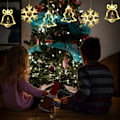 Miniatyrbild 4 av 5: 3 st dekorativa julbelysningar, LED-julbelysning fönsterdekoration LED-julbelysning hängande med sugkopp inomhusgardinljusslinga