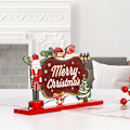 Miniatyrbilde 5 av 5: Nydelig juletrepynt i tre, juledekorasjon i tre, borddekorasjoner, juledekorasjon til hjemmet, fest, B
