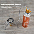 Miniatyrbild 5 av 5: Guldadapter för lång självstängande gascylinder + fyllningsventilset för platt gascylinder