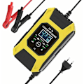 Miniatyrbillede 1 af 5: 7A/12V Smart Batterilader Bærbar Hurtig Motorcykel Lader med LCD Display Beskyttelse Reparationstilstand til Bil Motorcykel Auto Gul