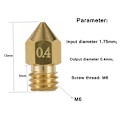 Miniatyrbild 4 av 5: 56 st 3D-skrivarmunstycken MK8-munstycken 3D-skrivarmunstycken i mässing 0,4 mm för -8/-10/ 3/ 3 V2/ 3S