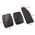 Miniatyrbilde 4 av 5: 9 stk. bilserie gasspedal clutch bremsepedal gummiputedeksel for Swift 49451-60B00