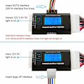Miniatyrbillede 5 af 5: 20/24 4/6/8 Pins Computer PC Strømforsyningstester til ATX, ITX, BTX, PCI-E, SATA, HDD Sort Farve