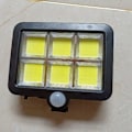 Miniatyrbilde 4 av 5: 120LED COB 3 moduser solcelledrevet sensor vegglampe fjernkontroll utendørs vanntett hage gårdsplass oppkjørselslampe