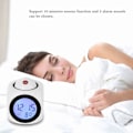 Miniatyrbillede 3 af 5: Digital Projektionsur, Stumt LED-vækkeur 12/24h Loftprojektionsvækkeur Stemmestyring Tidstemperaturvisning Snooze-alarm Digital Al