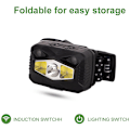 Pikkukuva 4 / 5: Kevyt ja helppo kantaa LED+COB vedenpitävä USB-ladattava retkeily kalastus pyöräily otsalamppu taskulamppu
