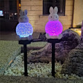 Miniatyrbilde 4 av 5: Kaninfigur LED Solcellelys Julepynt for Hage Lys Utendørs Belysning Plenlampe