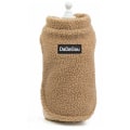 Miniatyrbillede 1 af 5: Vinter Lam Cashmere Varm Udendørs Fleece Hundejakke Fleece Foring Sweater S Khaki, Sunny