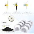 Miniatyrbilde 3 av 5: Reservekullfiltre for PetSafe Drinkwell Avalon, Pagoda, 2 Gallon, Sedona og Seascape fontener, 8-pakning