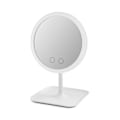 Miniatyrbillede 1 af 5: 3 farver belyst LED makeup lys forfængelighed kosmetisk skrivebordsopbevaring dæmpbar trykskærm, hvid
