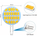 Miniatyrbild 3 av 5: G4 LED 3W, AC12-24V, 300LM Varmvit 3000K, 24x5730 SMD, motsvarande 30W halogenlampa, ej dimbar, G4 rund LED-lampa för skåpsbelysning, belysning
