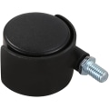 Pikkukuva 4 / 5: Muovista valmistettu pyörivä pyörä, 8 mm:n kierteinen varsi, 1,5 tuuman pyörän halkaisija, 4 kpl, musta