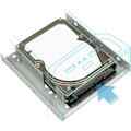 Miniatyrbillede 2 af 5: 2,5\" til 3,5\" intern monteringsstel til 2 x 2,5\" SSD/HDD til 3,5\" enkelt bay