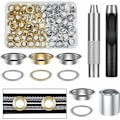 Miniatyrbillede 5 af 5: Grommet Kit 100 Set Grommet Øjer Kit til Læder, Lærred, Telt, Markise (1/2 Tomme)