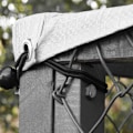 Miniatyrbillede 3 af 5: Dobbeltsidet vandtæt polyester presenning i grøn og blå farve 4 x 5 m