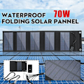 Miniatyrbillede 4 af 5: 70W Foldbar Solcellepanel Oplader med 5V DC Output (10 Stik) og USB Port, Bærbar Kraftstation