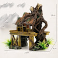 Miniatyrbillede 2 af 5: Akvarie Dekoration Kunstig Fisk Reptil Ly Aquarium Landskab Harpiks Bygning Ornamenter Dekor