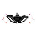 Miniatyrbilde 5 av 5: 10000LM LED Garasjelys E27 100W Deformerbar Pære Taklampe Lampe for Industri- og Gruveverksted Jord-Svart