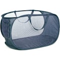 Miniatyrbilde 1 av 5: Slitesterke sammenleggbare kleskurver, Mesh kleskurv med sidelomme, sammenleggbar klesoppbevaringskurv med forsterkede bærebånd for vask