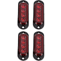 Miniatyrbilde 2 av 5: 4 stk. Høy Lysstyrke Lastebil Sidelys 3000K IP65 Vanntett LED Enkel Installasjon Nødlys for 12-24V Rød Lastebil