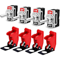 Miniatyrbild 1 av 5: Vippbrytare 10A/12VDC, 6A/24VDC, SPST Metallväxelströmbrytare, På/Av 2 Positioner 2 Stift, för Bilstolens Instrumentbräda (4-pack)