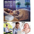 Miniatyrbillede 2 af 5: Bærbar hvid støj maskine til voksne og babyer med 28 beroligende lyde og natlys med søvntimer, ventilator, hav, strøm, regnlyde, vuggevise