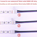 Miniatyrbilde 2 av 5: 10 stk RGBW-kontaktkabel 5-polet lampe 10 mm LED-stripe lysomformer loddefri LED-båndadapter for å koble 2 SMD 5050 RGBW LED-striper sammen