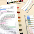 Miniatyrbilde 5 av 5: 1200 stk klistremerker for indeksering, gjennomsiktige sidemarkører, skrivbare og gjenbrukbare fargekodede dokumentmarkører med linjal