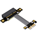 Miniatyrbild 1 av 5: PCI-E PCI Express 4X till 1X förlängningskabel Ribbon Express Card Adapter Dubbel 180 graders riktning