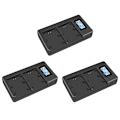 Miniatyrbillede 1 af 5: 3X Np-Fz 100 Npfz Fz Batterilader til Alpha A9, A7R Iii, Mark 3, A7 3