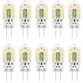 Miniatyrbilde 1 av 5: G4 2W LED-pære, 20W Halogen Ekvivalent, Kald Hvit 6000k, 200Lm, 12x SMD, 12V AC/DC - Pakke med 10 [Energiklasse A+]