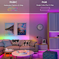 Miniatyrbild 2 av 5: LED-lampor med färgväxlande musiksynkronisering RGB-lampor 5050 SMD APP-kontroll med fjärrkontroll för 1M A-fest