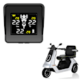 Miniatyrbild 3 av 5: Solcellsbaserat trådlöst däcktrycksövervakningssystem TPMS däcktrycksmätare för LCD-display 3 externa sensorer