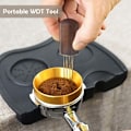 Miniatyrbillede 2 af 5: Espresso Kaffeerührer Espresso Dosierwerkzeug Tragbare Espresso Dosierwerkzeuge, 6 Nadeln in Walnussfarbe