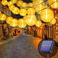 Miniatyrbillede 1 af 5: Solcelle-lysstreng til udendørs, 6M 30 LED Lanterne-lysstreng, 8 Tilstande, Vandafvisende Dekorative Lys til Have, Terrasse, Have, Balkon, Dæk, Bryllup