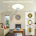 Miniatyrbillede 5 af 5: 36W LED-loftslampe med Bluetooth-højttaler, farveskiftende loftslampe, fjernbetjening og mobilapp, 3600LM, 3000-6500K, IP44, til soveværelse, stue, badeværelse