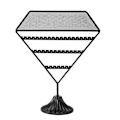 Miniatyrbilde 2 av 5: Metallisk Ørepyntstativ og Organizer, Displaystativ med Hull for Hengende Ørepynt, Piercing, Ørestikker