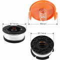 Miniatyrbild 4 av 5: Strängtrimmerlinjespole för Black and Decker-strängtrimmers, 6 borstskärlinjespole med 2 spolhölje och 2 fjädrar