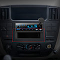 Miniatyrbillede 3 af 5: Universal Dobbelt 1 Din Plast Bil In-Dash Kopholder Opbevaringsboks til Radio Stereo