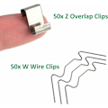 Miniatyrbillede 2 af 5: 100 stk. Drivhus Glas Klips Sæt 50 stk. W Tråd Klips og 50 stk. Z Overlap Klips
