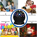 Miniatyrbilde 4 av 4: Stjerneprojektor LED nattlys for barn 1-10, 360° roterbar stjerneprojektor, 8 farger 3 lysmoduser for barnerom LED dekorativ lampe bursdag